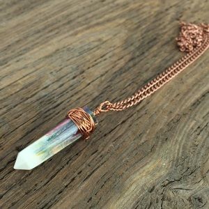 Copper Wire Wrapped resin crystal